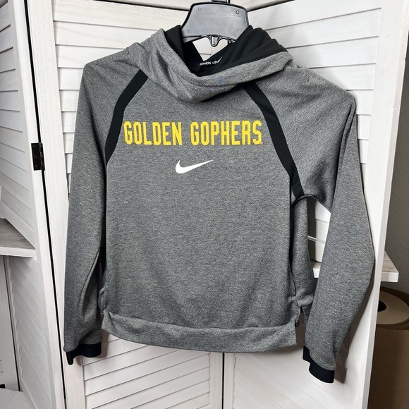 Nike MN Golden Gophers Pullover Hoodie Sweatshirt Dri-Fit Cropped Women's XS EUC - Picture 1 of 8